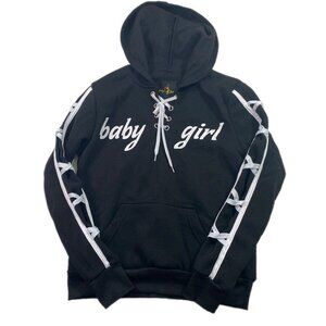 Baby Phat Women Sweatshirt Hoodie Baby Girl Logo Long Sleeve Pullover Y2K Sz Sm